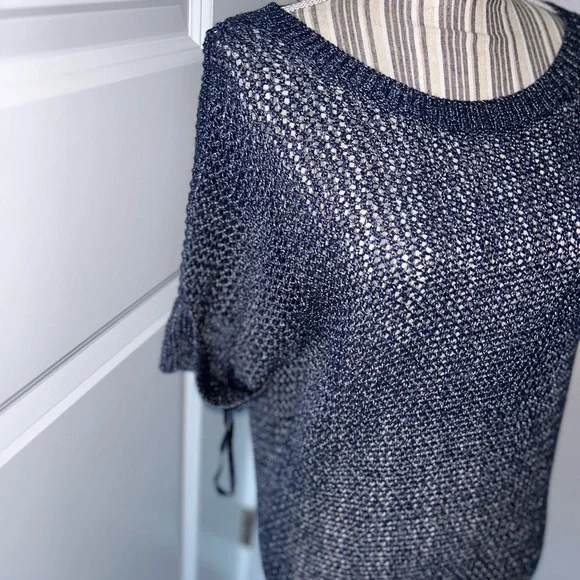 Chico’s Navy Open Knit Sweater — FINAL SALE PRICE - Picture 4 of 5